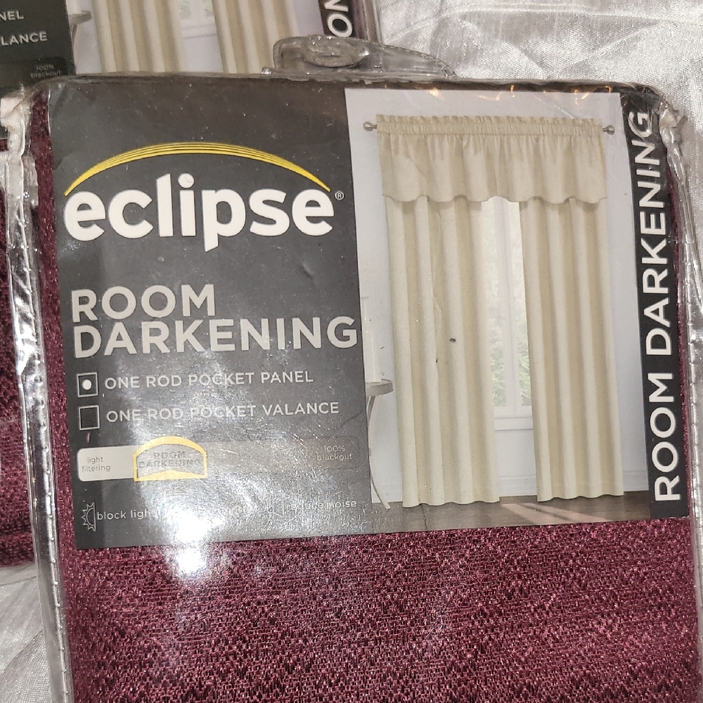 Eclipse Burgundy Room Darkening Curtain Panel Canova